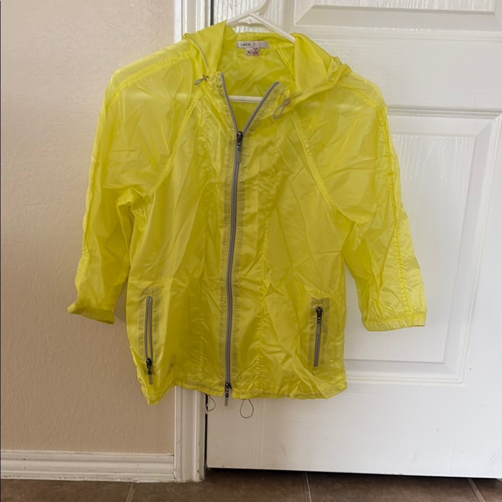 Vince Yellow Raincoat Lightweight Water-Resistant